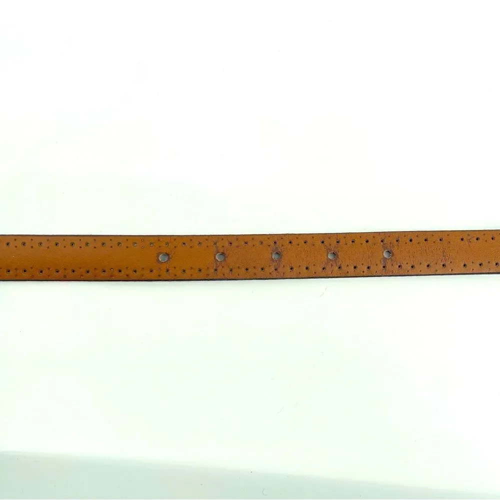 Banana Republic Women’s Black Genuine Italian Leather 184731 Skinny Belt Large